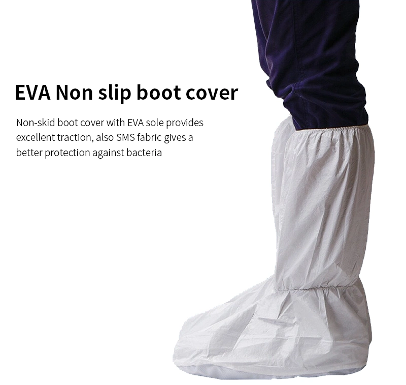 Waterproof Non-Skid Microporous Non-Woven Elastic Disposable Safety Boot Covers Long Shoe Covers